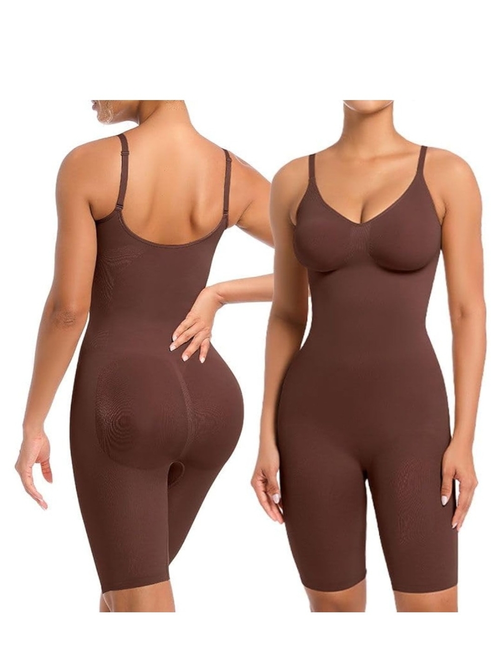Seamless Brown Shapewear Bodysuit